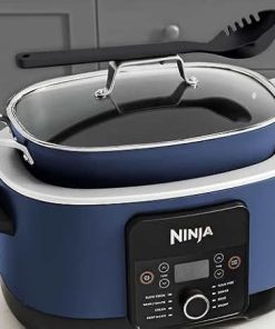 Ninja Foodi PossibleCooker PRO 8.5 Quart Multi-Cooker, with 8-in-1 Slow Cooker, Dutch Oven, Steamer & More, Glass Lid & Integrated Spoon, Nonstick, Oven Safe Pot to 500°F, Navy (Blue)