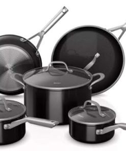 Ninja Foodi Never Stick 9pc Nonstick Cookware Set (9, Black)