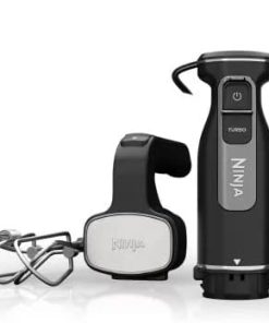 Ninja CI100 Foodi Power Mixer System, 750-Peak-Watt Immersion Blender and Hand Mixer, EasyGlide Beaters, Whisk, Black (Renewed) 2