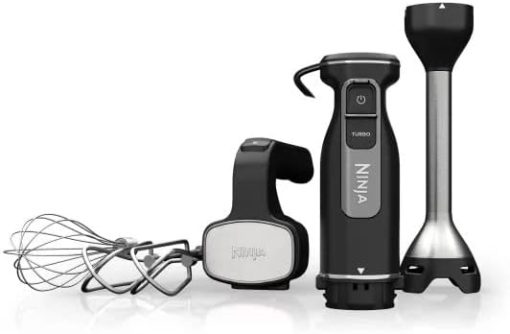 Ninja CI100 Foodi Power Mixer System, 750-Peak-Watt Immersion Blender and Hand Mixer, EasyGlide Beaters, Whisk, Black (Renewed) - Image 2