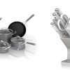 Ninja C39900 Foodi NeverStick Premium 16-Piece Cookware Set, Hard-Anodized & Oven Safe to 500°F, Slate Grey & B39010 Foodi NeverStick Premium 10-Piece Bakeware Sheet Set 3