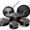 Ninja CW69010 NeverStick Comfort Grip 10-Piece Cookware Set, Nonstick, Durable, Scratch Resistant & K12007WHBN NeverDull 7-Piece Prep Knife System, Essential, High Carbon Stainless Steel 3