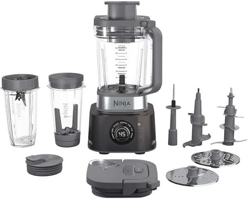 Ninja CO401B Foodi Power Blender Ultimate System with 72 oz Blending & Food Processing Pitcher, XL Smoothie Bowl Maker and Nutrient Extractor* & 7 Functions, Black