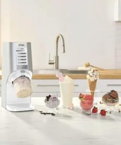 Ninja NC100 CREAMi Breeze 5-in-1 Ice Cream & Frozen Treat Maker, for Ice Cream, Gelato, Sorbet, Milkshakes, Smoothie Bowls & More, 5 One-Touch Programs, (2) Pint Containers & Lids, Perfect for Adults 2