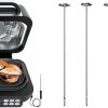 Ninja FG551/BG550 Foodi Smart XL 6-in-1 Indoor Grill with 4-Quart Air Fryer Roast Bake Dehydrate Broil and Leave-in Thermometer, with Extra Large Capacity, and a stainless steel Finish (Renewed), 4