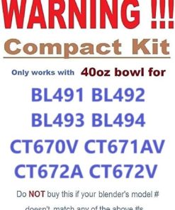 MUST READ Details – Compact Size – Ninja Chute Feed Lid Slicer Shredder Grater Discs for 40oz Bowl BL491 BL492 BL493 BL494 CT670V CT671AV CT672A CT672V Blender 2