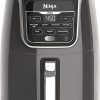 Ninja DZ401 Foodi 10 Quart 6-in-1 DualZone XL 2-Basket Air Fryer with 2 Independent Frying Baskets, Match Cook & Smart Finish to Roast, Broil, Dehydrate & More for Quick, Grey (Renewed) 4