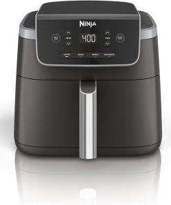 Ninja Air Fryer Pro 4-in-1 Capacity 5 m2 (4.7 Litres) Outdoor Roast, BBQ, Heating, Drainage, BBQ, Air Crisp Technology, Non-stick Basket and Crispy Griddle, Grey