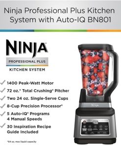 Ninja BN801 Professional Plus Kitchen System with Auto IQ, 1400 Wp – Gray (Renewed) 2