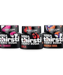 Ninja Thirsti Flavored Water Drops, ZERO SODA Variety Pack, Classic Soda Flavors, Sparkling or Still, Zero Calories, Zero Sugar, Makes 17, 12oz drinks, 3 Pack, WCFV8