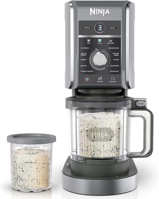 Ninja NC501 CREAMi Deluxe 11-in-1 XL Ice Cream Maker Silver (Renewed) Bundle with 2 YR CPS Enhanced Protection Pack - Image 2