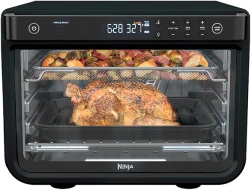 Ninja DT202BK Foodi 8-in-1 XL Pro Air Fry Oven, Large Countertop Convection Oven, Digital Toaster Oven, 1800 Watts, Black, 12 in. (Renewed)