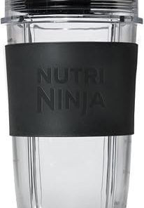 Nutri Ninja 622356539234 Auto iQ 32oz Multi-Serve TRITAN Cup & Sip/Seal Lid & Silicone Sleeve