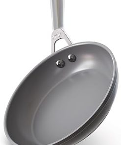 Ninja Ceramic Pro 8" Fry Pan, Non-Stick Pan, PTFE Free, Ceramic Coated, Stainless Steel Handle, Stove to Oven Safe to 660°F, All Stovetops & Induction Compatible, Black, CW30020BK