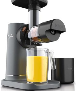 Ninja JC151 NeverClog BPA-Free Cold Press Juicer with Total Pulp Control and 2 One-Touch Programs (Machine Gray, Renewed)