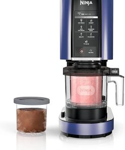 Ninja NC301 CREAMi, Ice Cream, Gelato, Milkshake, Sorbet, and Smoothie Bowl Maker, 7 One-Touch Programs, Blue (Renewed)
