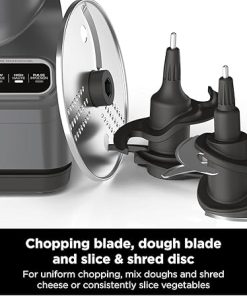 Ninja BN600 Professional Plus Food Processor, 850 Watts, 3 Functions for Chopping, Slicing & Dough with 9-Cup Processor Bowl, 3 Blades, Food Chute & Pusher, Silver 2
