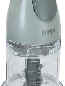 Ninja QB900B Master Prep Food Processor Blender with 48 oz Pitcher & 16 oz Chopping Bowl, Perfect for Frozen Blending & Chopping, 400 Watts, Dishwasher Safe, Countertop, Grey