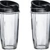 Nutri Ninja 24-Ounce BPA-Free Tritan Cup with Spout Lid, 2-Pack, XSK2424, Compatable with: BL45x/BL48x/BL49x/BL64x/BL68x/BN4xx/BN75x/BN8xx/BR6xx/ SS1xx/SS15x/SS3xx/SS4xx/CB1xx/CB3xx/CB4xx/TB3xx/TB4xx