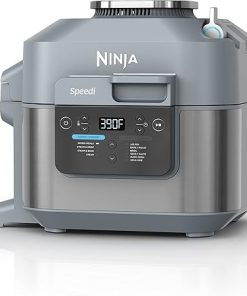 Ninja SF300C Speedi Rapid Cooker & Air Fryer, 6-Quart Capacity, 10-in-1 Functions to Bake, Roast, Sear, Sauté, Slow Cook, Souse Vide & More, 15-Minute Speedi Meals All In One Pot, Sea Salt Grey (Renewed) 2
