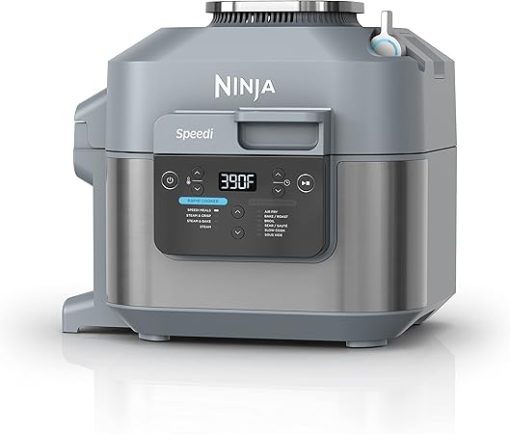 Ninja SF300C Speedi Rapid Cooker & Air Fryer, 6-Quart Capacity, 10-in-1 Functions to Bake, Roast, Sear, Sauté, Slow Cook, Souse Vide & More, 15-Minute Speedi Meals All In One Pot, Sea Salt Grey (Renewed) - Image 2