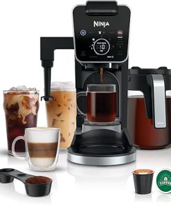 Ninja R-CFP300 DualBrew Pro Specialty 12-Cup Coffee Maker with Glass Carafe, K-Cup, 4 Brew Styles, Built-In Frother, Black - Certified Refurbished