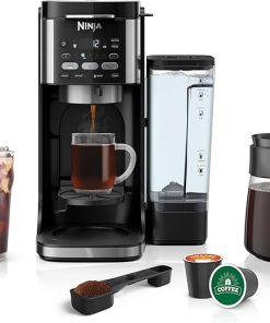 Ninja | Drip Coffee Maker | DualBrew Pro Hot & Iced Coffee Machine | Use with K-Cup Coffee Pods | 3 Brew Styles (Classic, Rich, & Iced) | 60oz Removable Reservoir & Dishwasher Safe | Black | CFP101