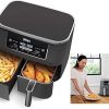 Ninja Air Fryer Pro 4-in-1 Capacity 5 m2 (4.7 Litres) Outdoor Roast, BBQ, Heating, Drainage, BBQ, Air Crisp Technology, Non-stick Basket and Crispy Griddle, Grey 3