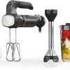 Ninja CI100 Foodi Power Mixer System, 750-Peak-Watt Immersion Blender and Hand Mixer, EasyGlide Beaters, Whisk, Black (Renewed) 3