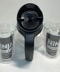 Genuine Ninja 43oz (6-Cup) Glass Carafe w/ 2-Pack 12oz Double-Wall Thermal Tumbler for CF085 CF086 CF087 CF020 CF021 Coffee Maker Bar Brewer 2