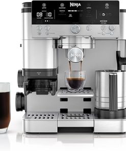 Ninja Luxe Café Premier Series, Espresso Machine, Drip & Cold Brew Coffee Maker, Built-in Grinder, Assisted Handling, Hands-free Frother, Dairy or Non-Dairy