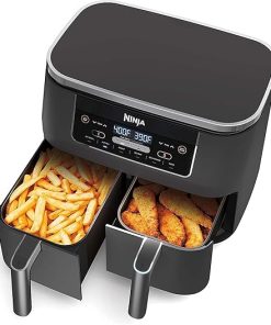 Ninja DZ201BK Foodi 6-in-1 2-Basket Air Fryer with DualZone Technology, 8-Quart Capacity (Black Stainless) (Renewed) 2