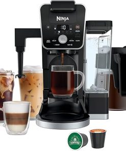 Ninja CFP451CO DualBrew System 14-Cup Coffee Maker, Single-Serve Pods & Grounds, 4 Brew Styles, Built-In Fold Away Frother, 70-oz. Water Reservoir & Carafe, Black (Renewed)