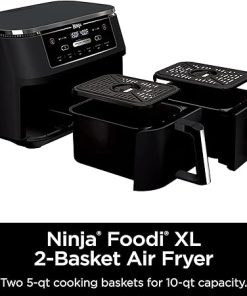 Ninja R-AD300CO Foodi 6-in-1 10-qt. XL 2-Basket Air Fryer with DualZone Technology, Black – Certified Refurbished 2