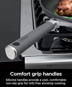 Ninja Pots and Pans Set Non Stick | Comfort Grip 10-Piece Cookware Set with NeverStick | Frying Pan, Sauce Pan With Lid, Stock Pot with Lid, Nonstick, Dishwasher Safe, Oven Safe to 400°F, CW69010 2