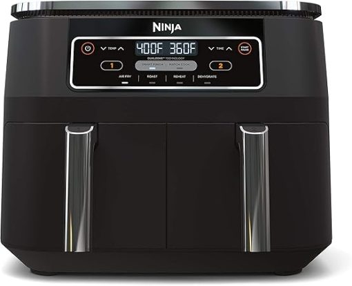 Ninja DZ100 Foodi 4-in-1, 8-qt, 2-Basket Air Fryer with DualZone Technology, Renewed, DZ201, Ninja DZ201-- 8-Quart - Image 2
