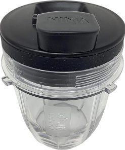 Genuine Nutri Ninja 2-Pack 12oz Tritan Cup w/Spout Lid for Auto-iQ BL450 BL456 BL480 BL482 BL490 BL494 BL641 BL680 BL681 BL682 BL687 BL2012 BN750 BN800 BN805 NN102 Blender 2