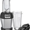Ninja BN401-A Nutri Pro Compact Personal Blender, Auto-iQ Technology, 1100-Peak-Watts, for Frozen Drinks, Smoothies, Sauces & More, With To-Go Cups & Spout Lids, Gray 4