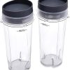 Ninja Single Serve Cups with Lids, Clear, 16-Ounce
