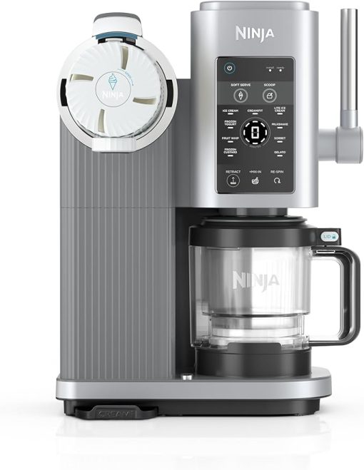 Ninja CREAMi Swirl Ice Cream and Soft Serve Maker, Sorbet, Milkshake, Frozen Yogurt, Low Calories Program & More, 13-in-1, Soft Serve Handle & (2) CREAMi Swirl 16oz Pints, For Kids & ALL ages, NC701C