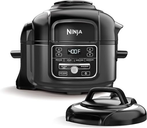 Ninja Foodi 7-in-1 Pressure, Slow Cooker, Air Fryer and More, with 5-Quart Capacity and 15 Recipe Book Inspiration Guide, and a High Gloss Finish