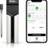 Ninja Meat Thermometer ProChef Wireless Probe for Indoor & Outdoor Air Fryer, Grill, Cooking, Smoker, Oven, Roaster, Long Range Bluetooth App Connection, Flareup Resistant, Waterproof, US Only, WP100