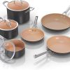 Ninja NeverStick Premium 10 Piece Pots & Frying Pans Set, with Glass Lids, Nesting, Hard Anodized, Kitchen Cookware Sets Nonstick, Durable & Oven Safe to 500°F, Slate Grey, C59500 3