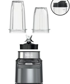 Ninja BN400C, Personal Nutri-Blender Pro with Auto-iQ Technology, Silver, 1000W 2