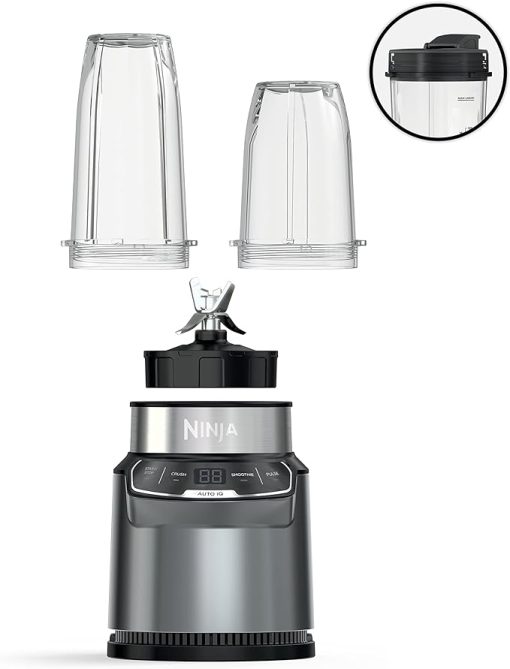 Ninja BN400C, Personal Nutri-Blender Pro with Auto-iQ Technology, Silver, 1000W - Image 2