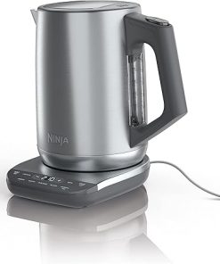 Ninja KT200 Precision Temperature Electric Kettle, 1500 watts, BPA Free, Stainless, 7-Cup Capacity, Hold Temp Setting, Silver