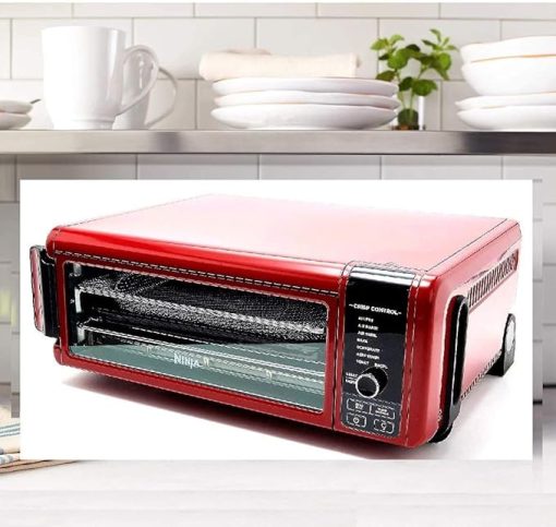 Ninja SP101 Foodi 8-in-1 Air Fry Large Toaster Oven Flip-Away for Storage Dehydrate Keep Warm 1800w XL Capacity (Renewed) RED - Image 2