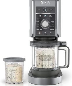 Ninja NC501 CREAMi Deluxe 11-in-1 Ice Cream & Frozen Treat Maker & More, 11 Programs & XSKPLID2CD Pints 2 Pack, Compatible with NC299AMZ & NC300s Series Creami Ice Cream Makers 2