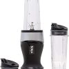 Ninja BN400 Nutri Pro Compact Personal Blender, Auto-iQ Technology, 1000-Watts, for Frozen Drinks, Smoothies, Sauces & More, with 18-oz. & 24-oz. To-Go Cups & Spout Lids, Stone Silver (Renewed) 4
