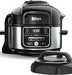 Ninja Foodi Programmable 10-in-1 5-Quart Pressure Cooker and Air Fryer - FD101 Stainless Steel (Renewed)